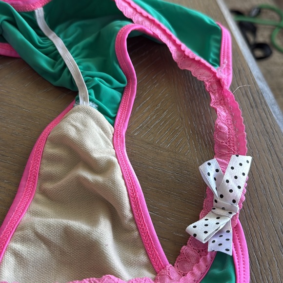 Doll Green and Pink Bikini with bows - Picture 5 of 5